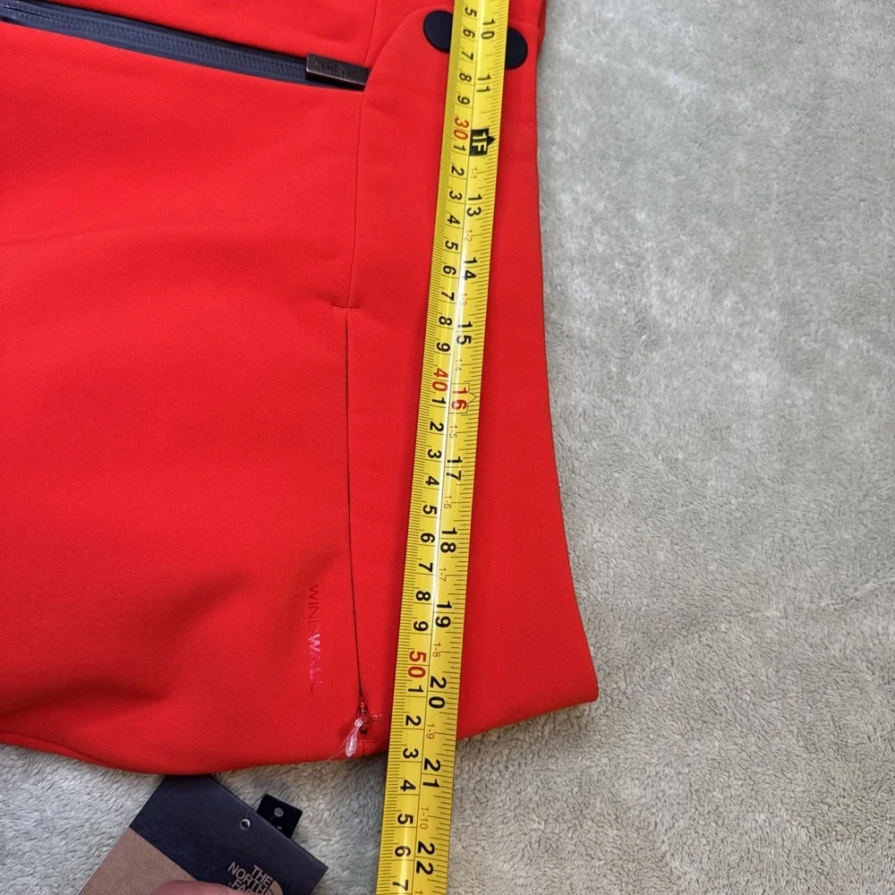 The North Face Snoga Snow Ski PANTs Women's 1x PLUS RED Waterproof Windwall NWT